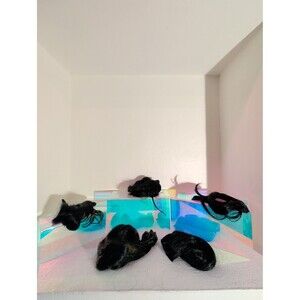 9pc Human Hair Clip In Extensions Natural Black 11-29" Multi Length 20 Clips